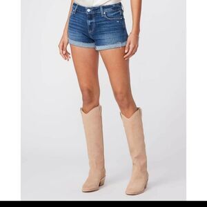 Paige Jimmy‎ Jimmy Jean Raw Edge Shorts Medium Wash Cuffed 25